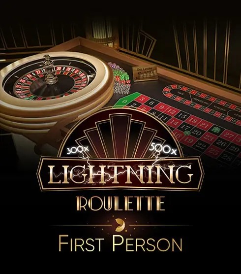 First Person Lightning Roulette logo – Live Dealer by Evolution at Leon Casino