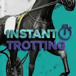 Instant Virtual Trotting logo – Crash Games by Leap Gaming at Leon Casino