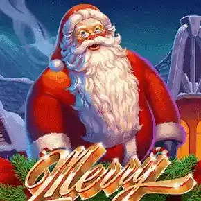 Merry Megaways slot icon by Iron Dog Studio, available at Leon Casino